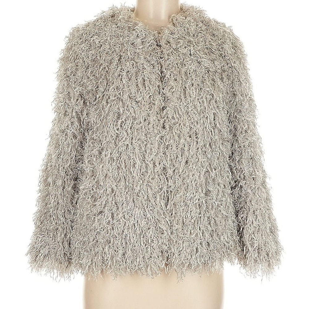 Zara Light Gray Teddy Jacket
